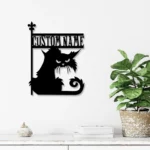 Animals Pets Metal Sign Custom Angry Cat 1