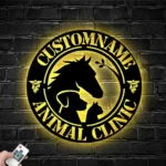 Animals Pets Metal Sign Custom Animal Clinic 1