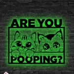 Animals Pets Metal Sign Custom Are You Pooping Funny Cat 1