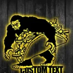 Animals Pets Metal Sign Custom Bigfoot Holding Tacos 1