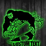 Animals Pets Metal Sign Custom Bigfoot Holding Tacos 1