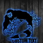 Animals Pets Metal Sign Custom Bigfoot Holding Tacos 1