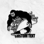 Animals Pets Metal Sign Custom Bigfoot Holding Tacos 1