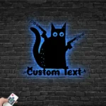 Animals Pets Metal Sign Custom Black Cat 1