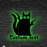 Animals Pets Metal Sign Custom Black Cat 1