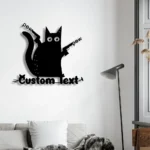 Animals Pets Metal Sign Custom Black Cat 1