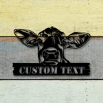 Animals Pets Metal Sign Custom Cow Farm 1