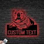 Animals Pets Metal Sign Custom Cute English Bulldog 1