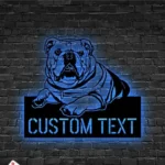 Animals Pets Metal Sign Custom Cute English Bulldog 1