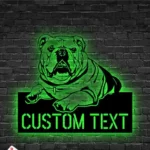 Animals Pets Metal Sign Custom Cute English Bulldog 1