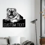 Animals Pets Metal Sign Custom Cute English Bulldog 1