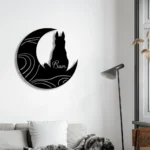 Animals Pets Metal Sign Custom Dog On The Moon 1
