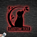 Animals Pets Metal Sign Custom Dog With Tree 1