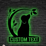 Animals Pets Metal Sign Custom Dog With Tree 1
