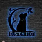 Animals Pets Metal Sign Custom Dog With Tree 1