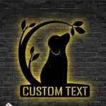 Animals Pets Metal Sign Custom Dog With Tree 1
