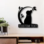 Animals Pets Metal Sign Custom Dog With Tree 1