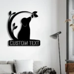 Animals Pets Metal Sign Custom Dog With Tree 1