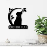 Animals Pets Metal Sign Custom Dog With Tree 1