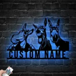 Animals Pets Metal Sign Custom Donkey 1
