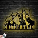 Animals Pets Metal Sign Custom Donkey 1