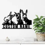 Animals Pets Metal Sign Custom Donkey 1