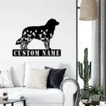 Animals Pets Metal Sign Custom Floral Australian Shepherd 1