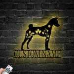 Animals Pets Metal Sign Custom Floral Basenji 1
