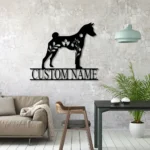 Animals Pets Metal Sign Custom Floral Basenji 1