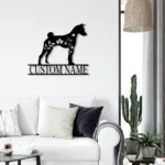 Animals Pets Metal Sign Custom Floral Basenji 1