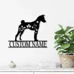 Animals Pets Metal Sign Custom Floral Basenji 1