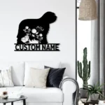 Animals Pets Metal Sign Custom Floral Bergamasco Sheepdog 1