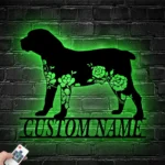 Animals Pets Metal Sign Custom Floral Boerboel 1