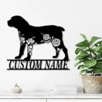 Animals Pets Metal Sign Custom Floral Boerboel 1