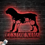 Animals Pets Metal Sign Custom Floral Boerboel 1