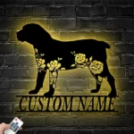 Animals Pets Metal Sign Custom Floral Boerboel 1