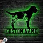 Animals Pets Metal Sign Custom Floral Border Terrier 1
