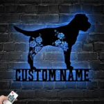 Animals Pets Metal Sign Custom Floral Border Terrier 1