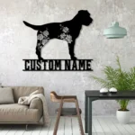 Animals Pets Metal Sign Custom Floral Border Terrier 1