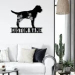 Animals Pets Metal Sign Custom Floral Border Terrier 1