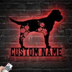 Animals Pets Metal Sign Custom Floral Border Terrier 1