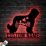 Animals Pets Metal Sign Custom Floral Briard 1