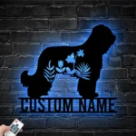 Animals Pets Metal Sign Custom Floral Briard 1
