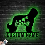 Animals Pets Metal Sign Custom Floral Briard 1