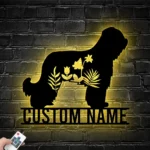 Animals Pets Metal Sign Custom Floral Briard 1