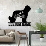 Animals Pets Metal Sign Custom Floral Briard 1