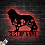Animals Pets Metal Sign Custom Floral Cavalier King Charles Spaniel 1