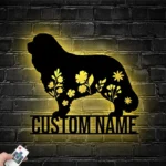 Animals Pets Metal Sign Custom Floral Cavalier King Charles Spaniel 1