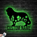 Animals Pets Metal Sign Custom Floral Cavalier King Charles Spaniel 1