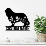 Animals Pets Metal Sign Custom Floral Cavalier King Charles Spaniel 1
